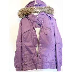 Purple firefly winter coat